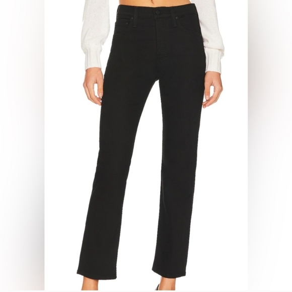 NWOT MOTHER The Tomcat Ankle Black Denim Buttonfly Stretch Jeans - Picture 2 of 16